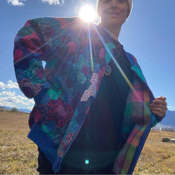 Patchwork QUILT Handmade Jacket Vintage - Picture 8 of 16